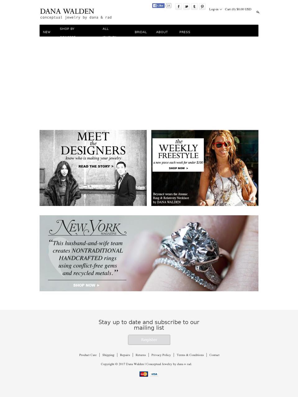 white Shopify theme site example danawaldenjewelry.com