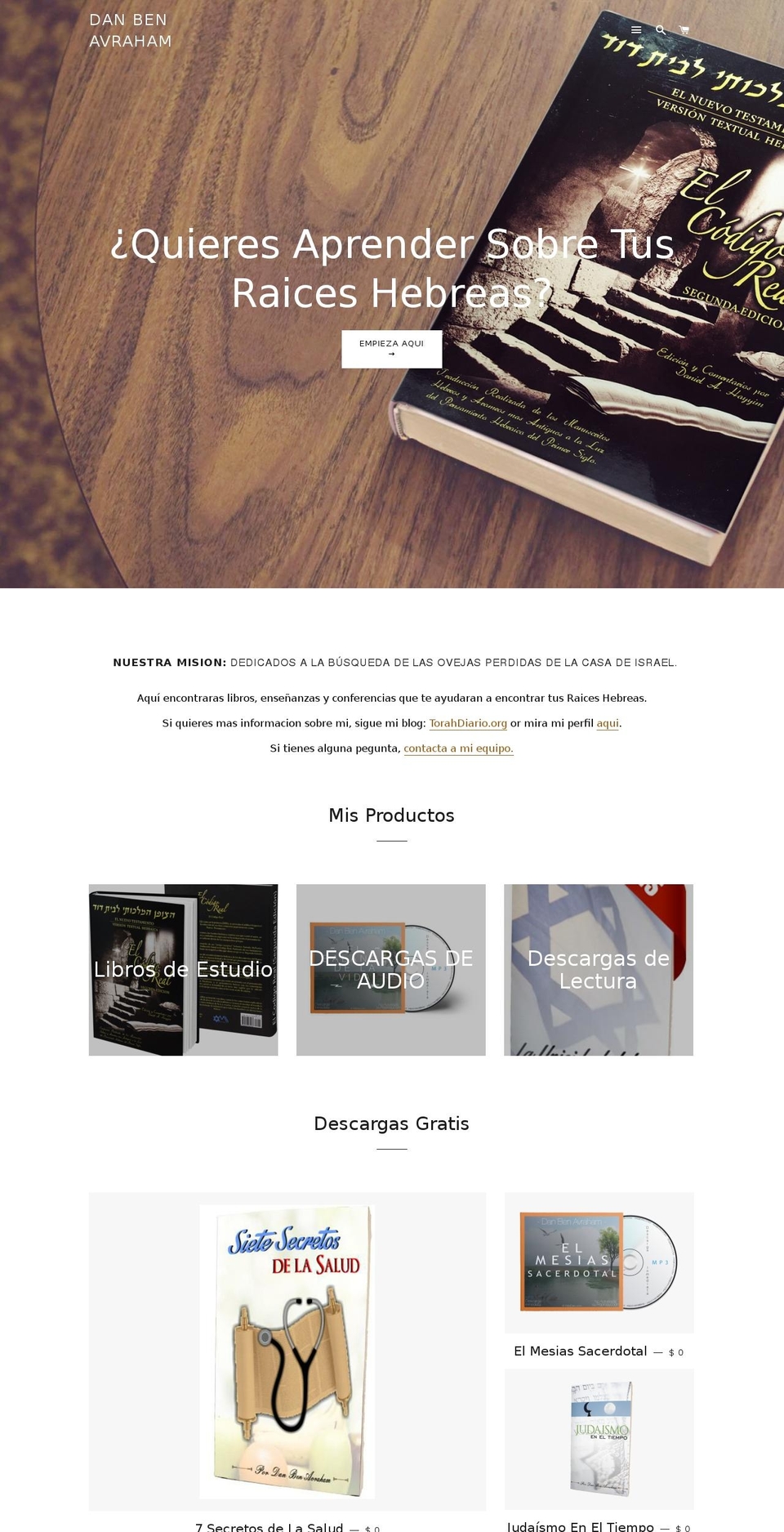 danbenavraham.com shopify website screenshot
