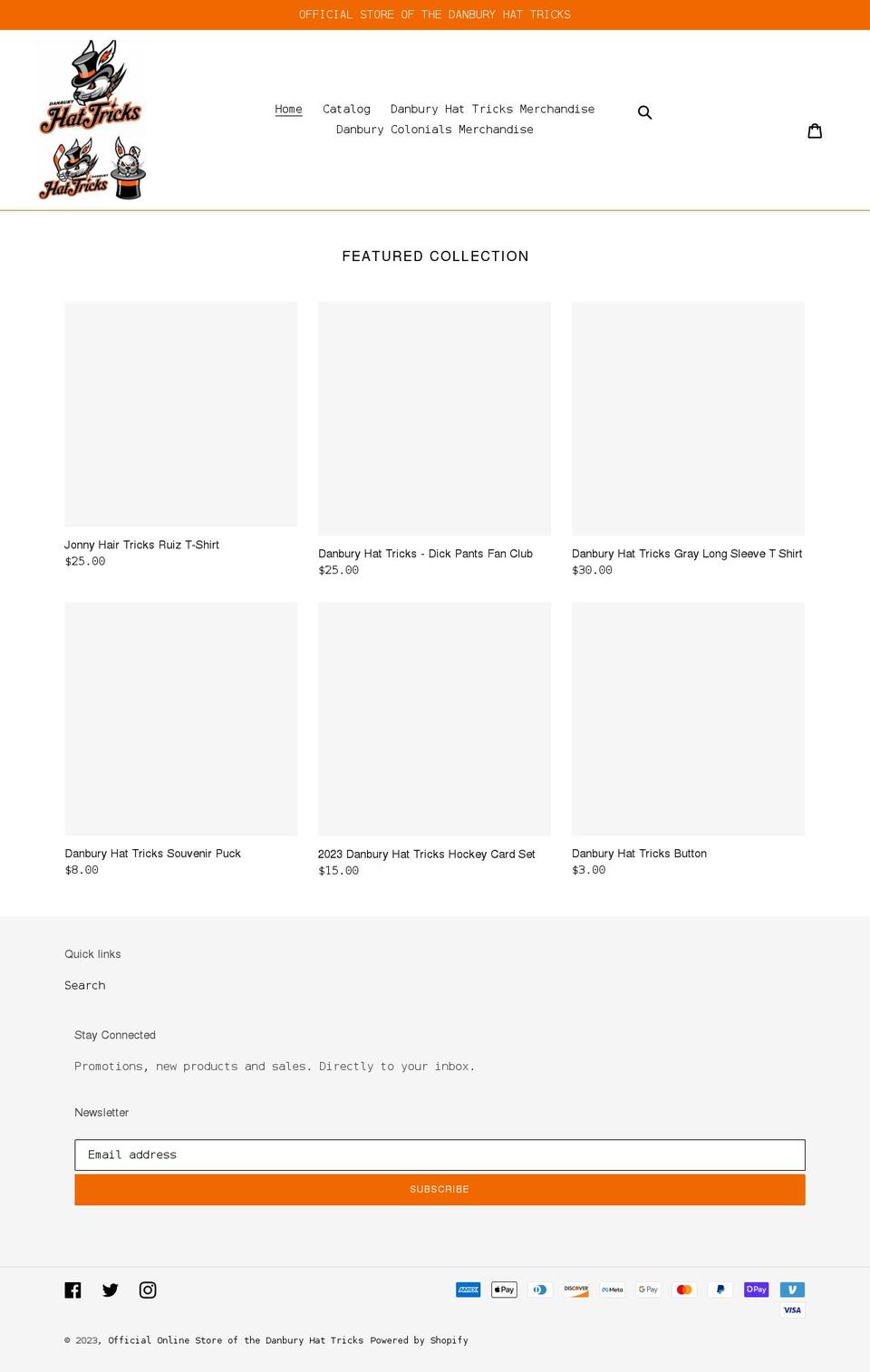 danbury-hat-tricks-store.myshopify.com shopify website screenshot
