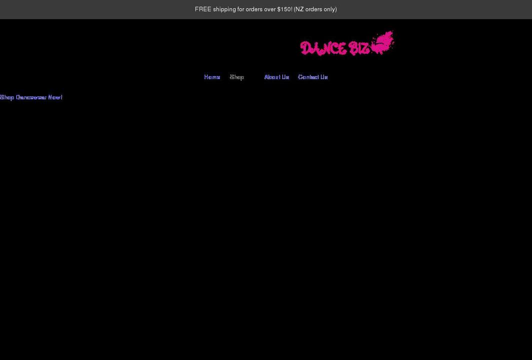 dancebiz.co.nz shopify website screenshot