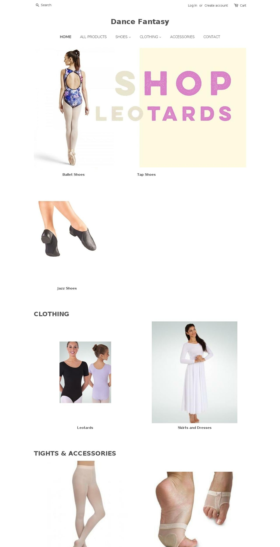 dancefantasy.com — Shopify storefront screenshot