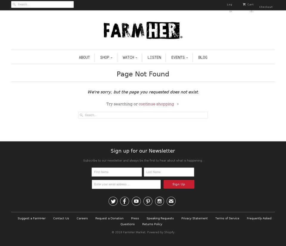 danceher.com — Shopify storefront screenshot