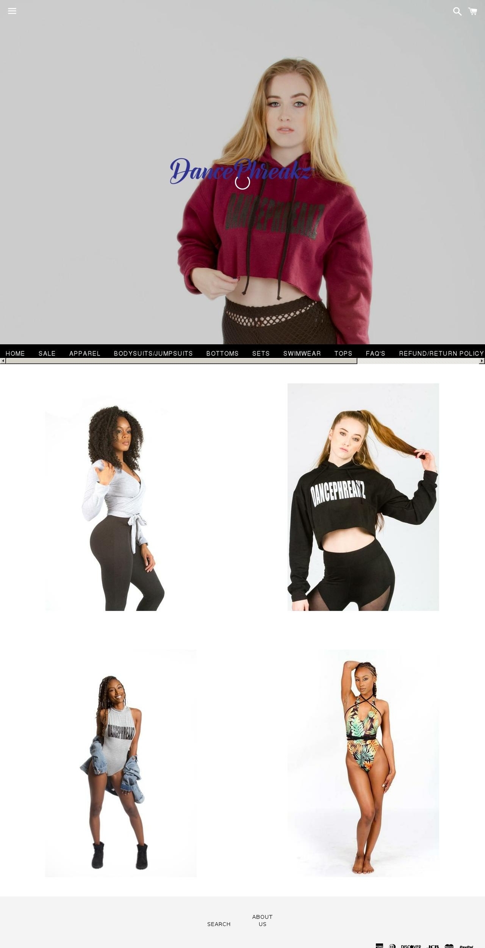 dancephreakz.com — Shopify storefront screenshot