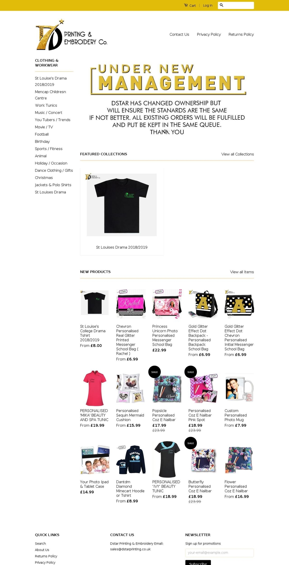 dancestarclothing.com — Shopify storefront screenshot