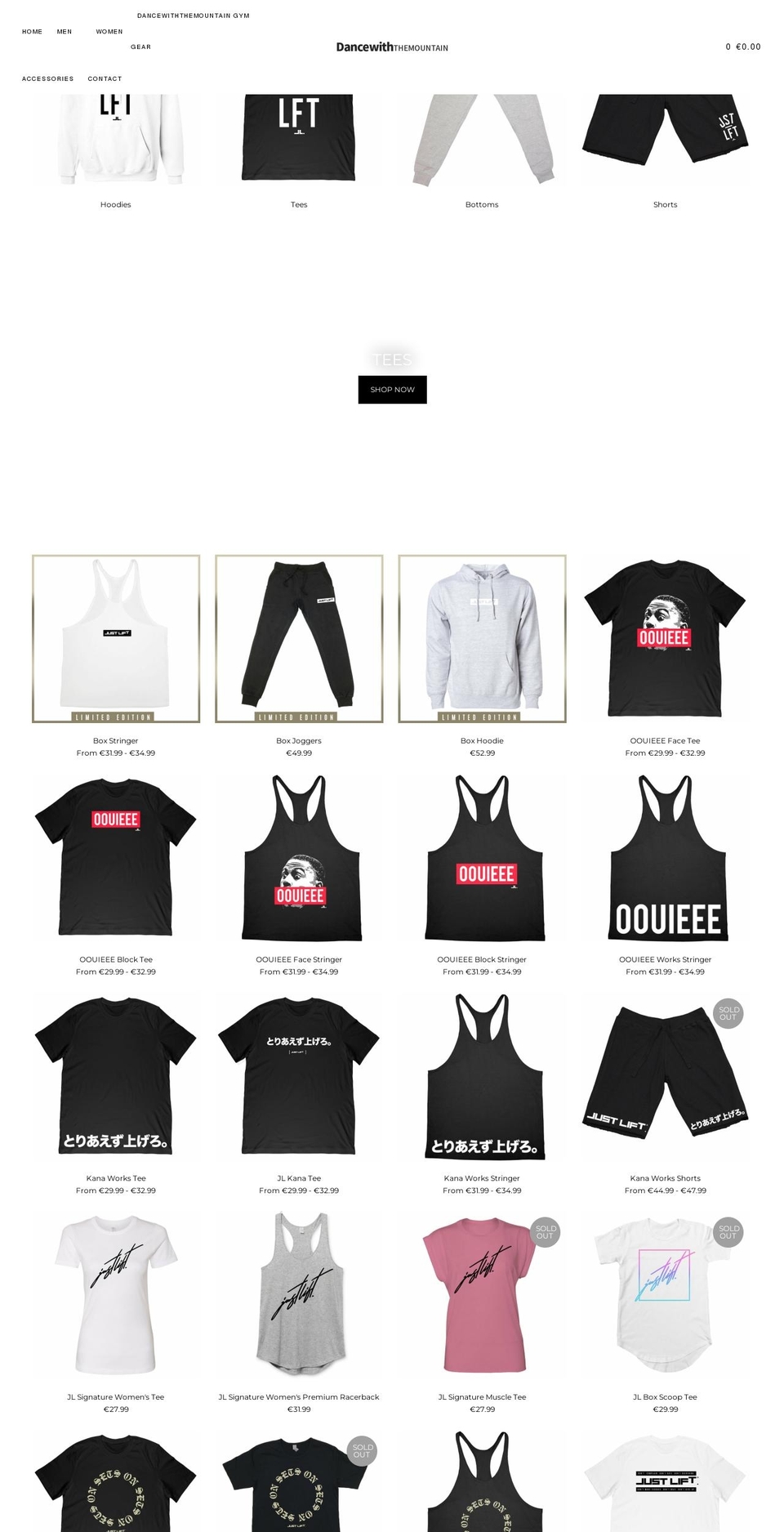 dancewiththemountain.com shopify website screenshot