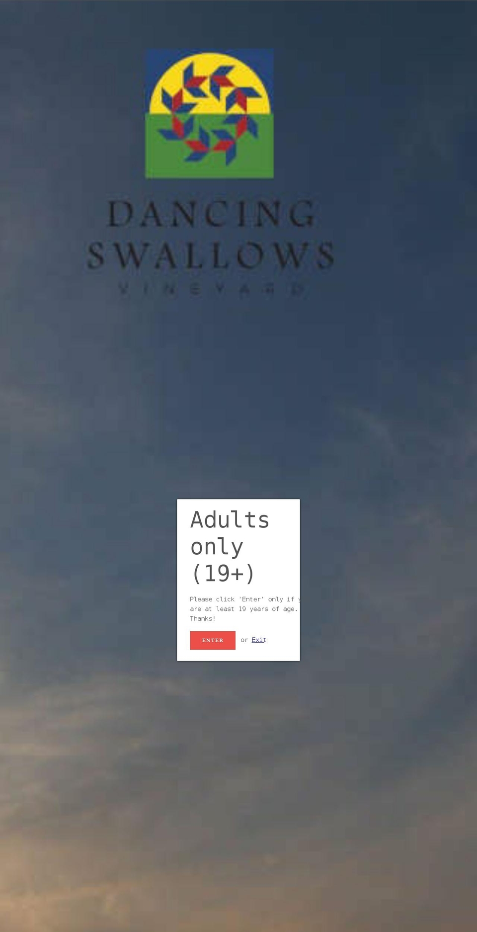 dancing-swallows.com shopify website screenshot