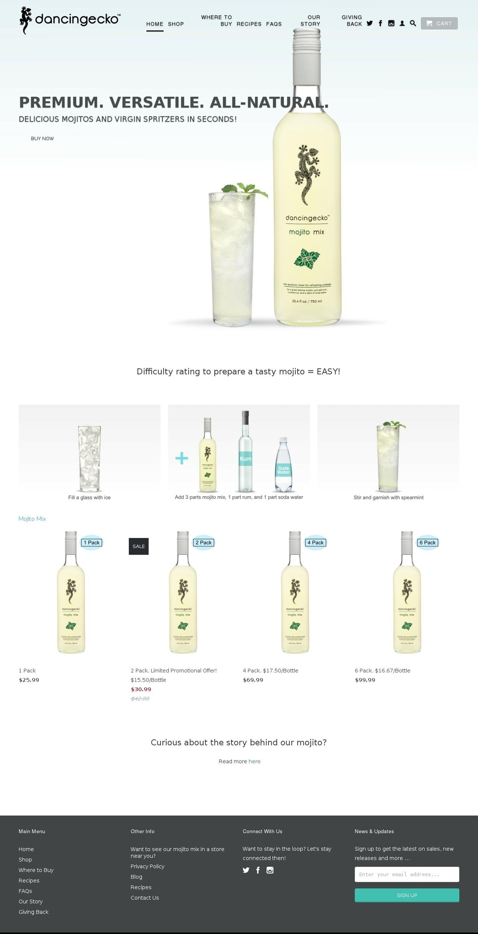 dancingecko.com shopify website screenshot