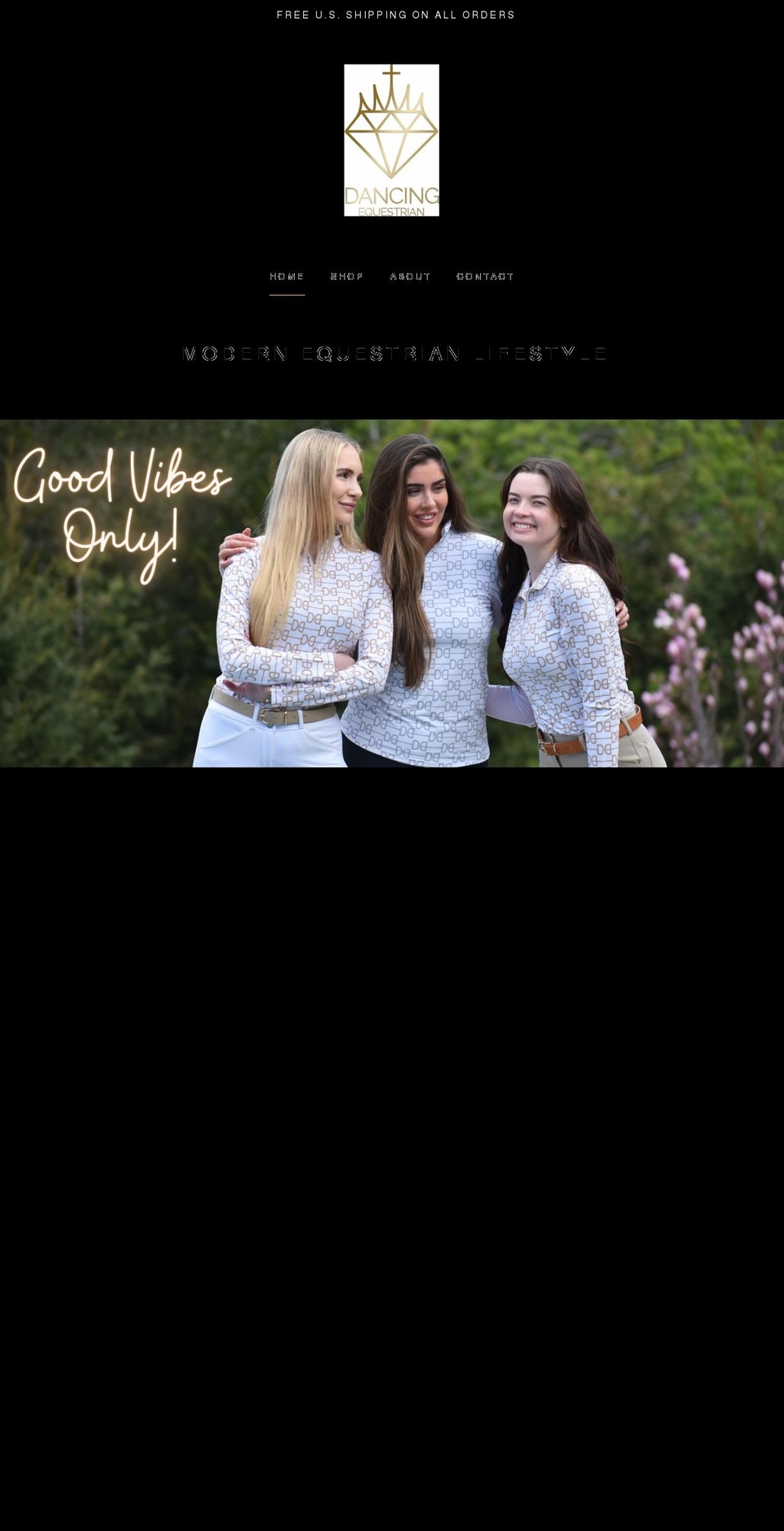 dancingequestrian.com shopify website screenshot