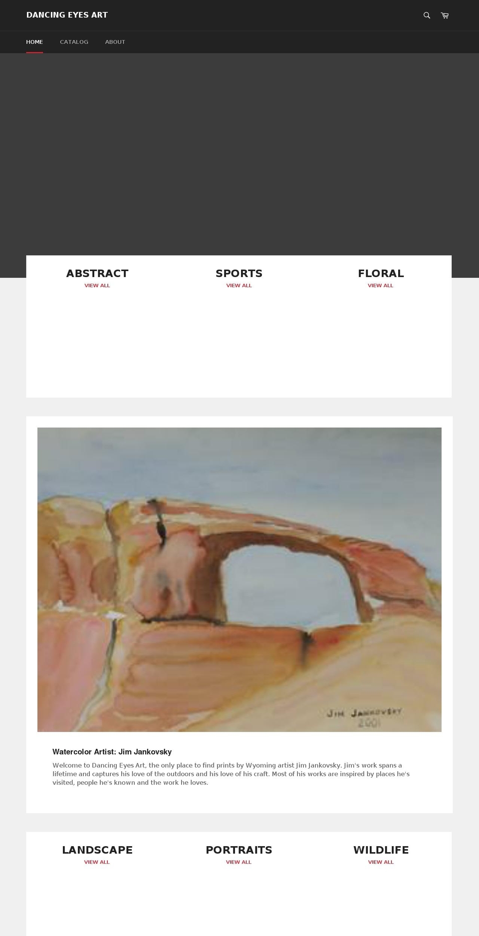 dancingeyesart.com shopify website screenshot