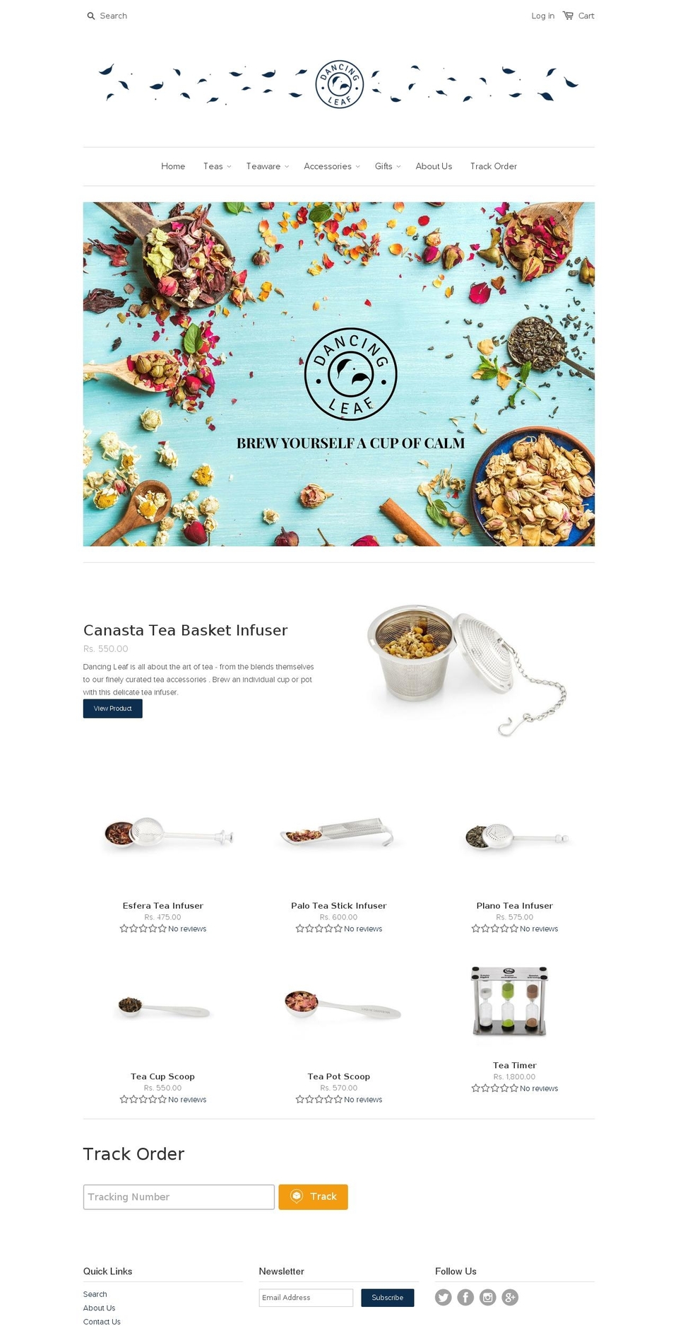 dancingleaftea.com shopify website screenshot