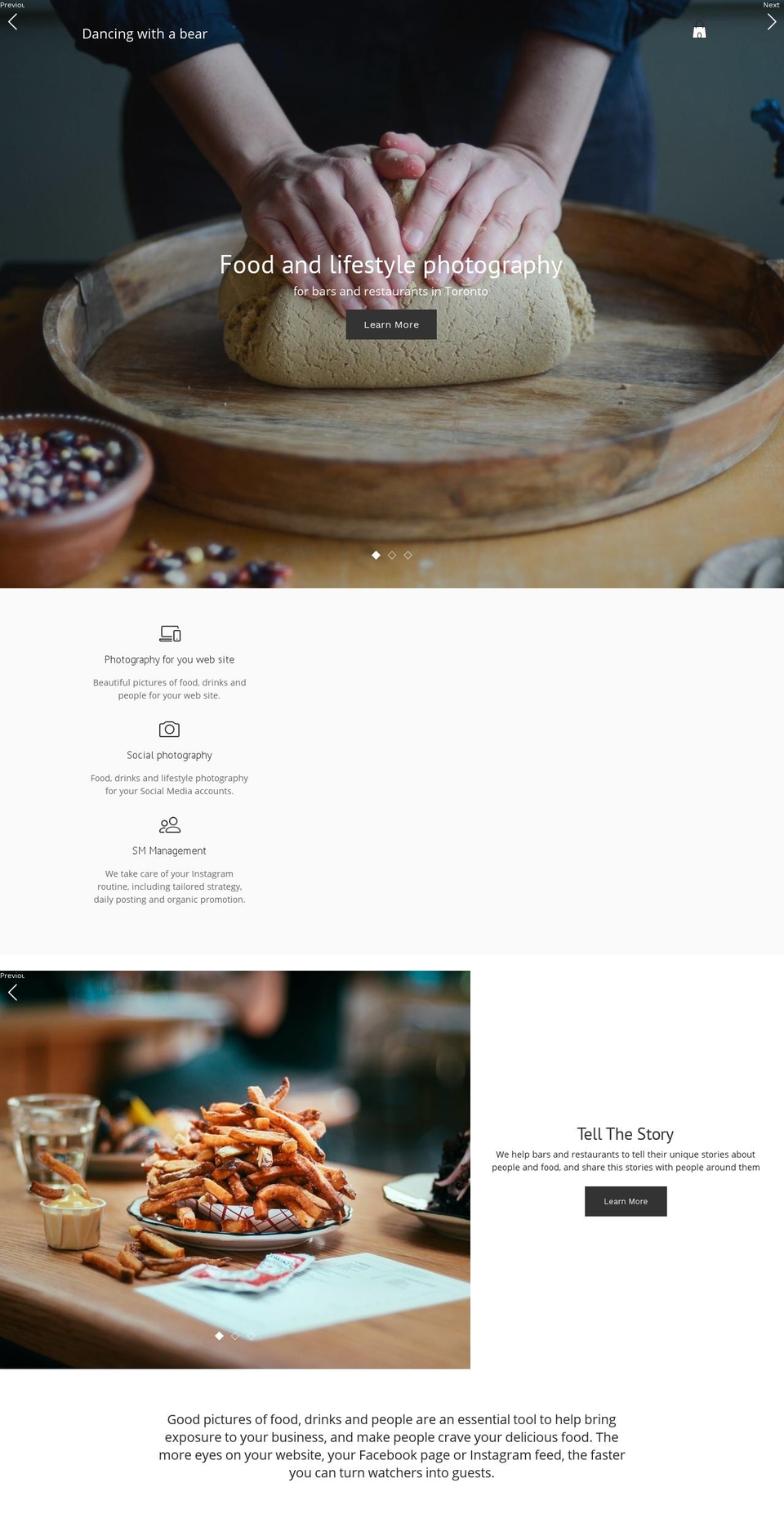 dancingwithabear.com — Shopify storefront screenshot