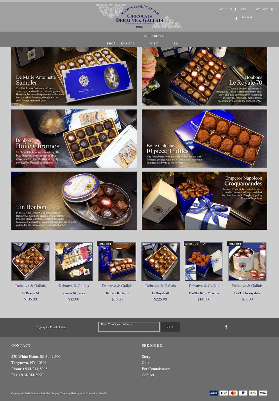 dandgchocolate.com — Shopify storefront screenshot