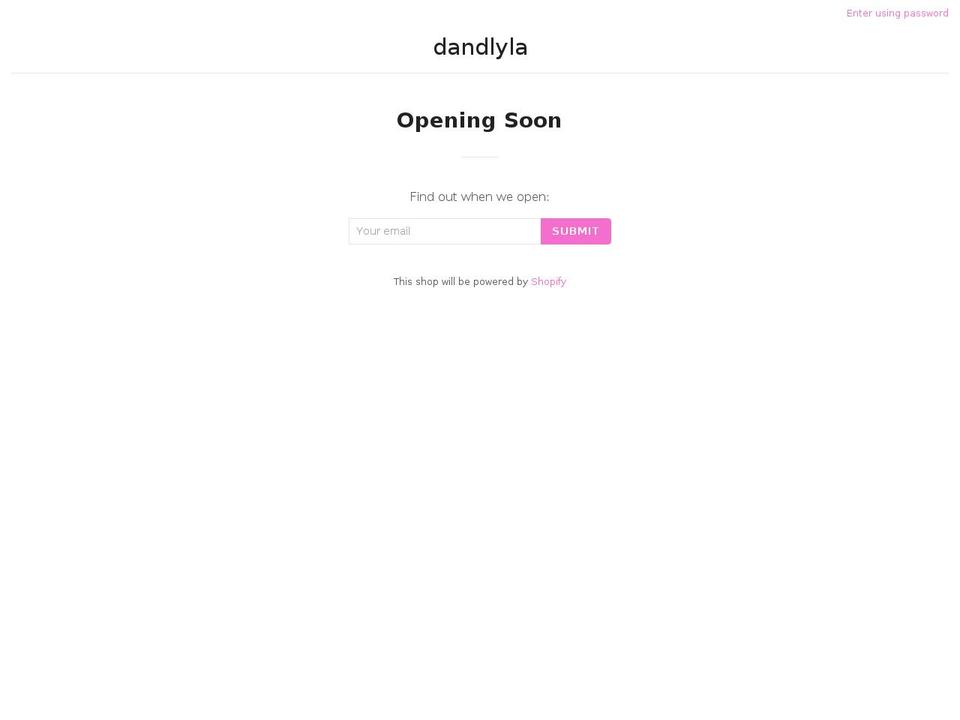 dandlyla-com.myshopify.com shopify website screenshot
