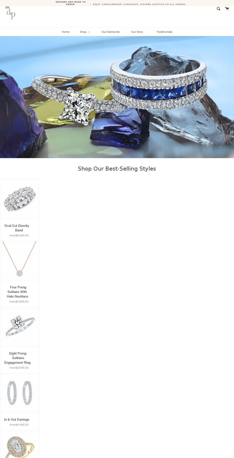 dandpdesigns.com shopify website screenshot