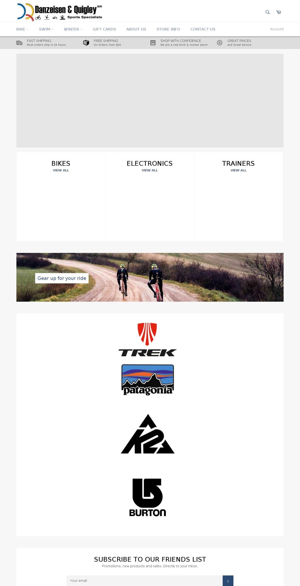 dandq.com shopify website screenshot