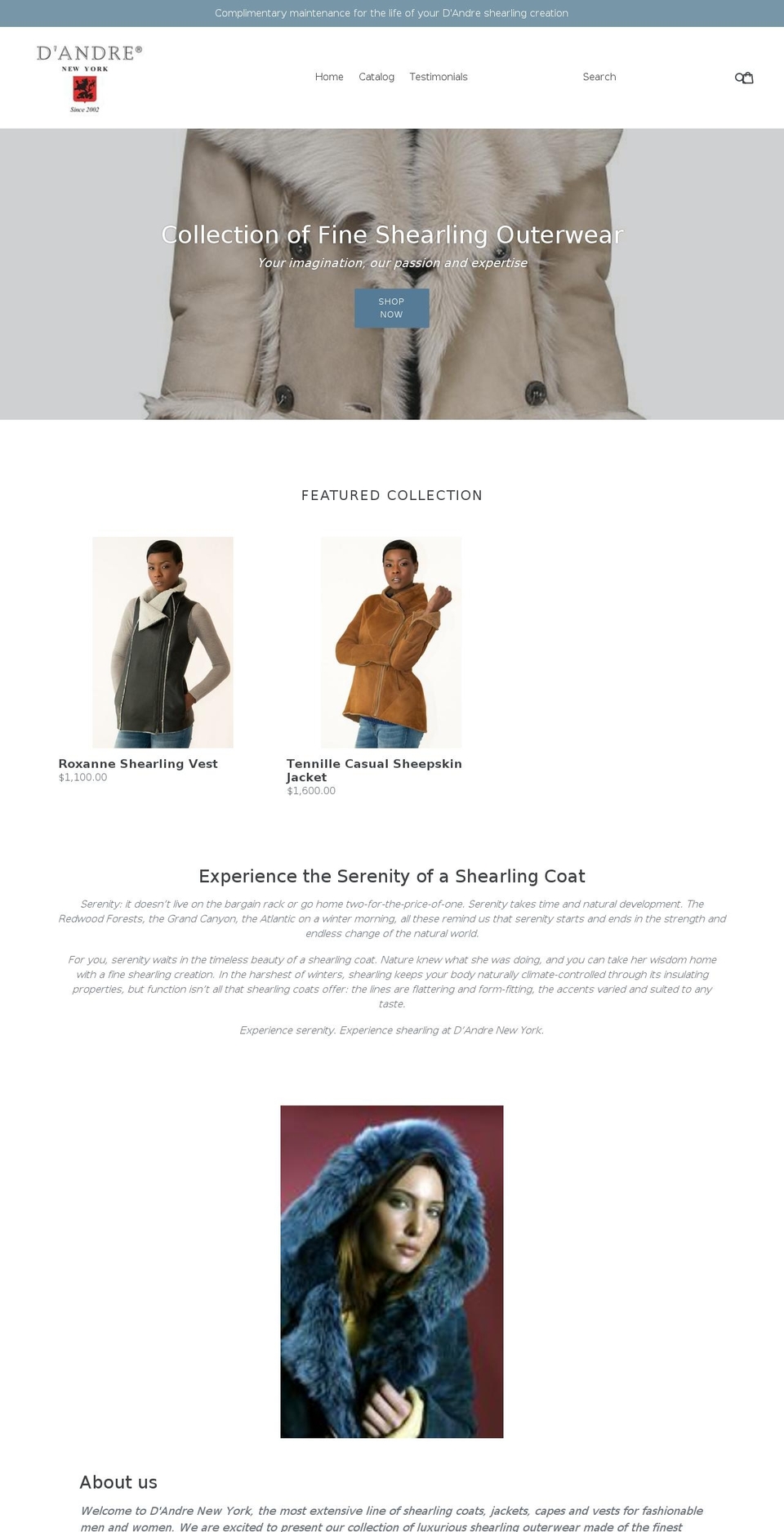 dandreny.com shopify website screenshot