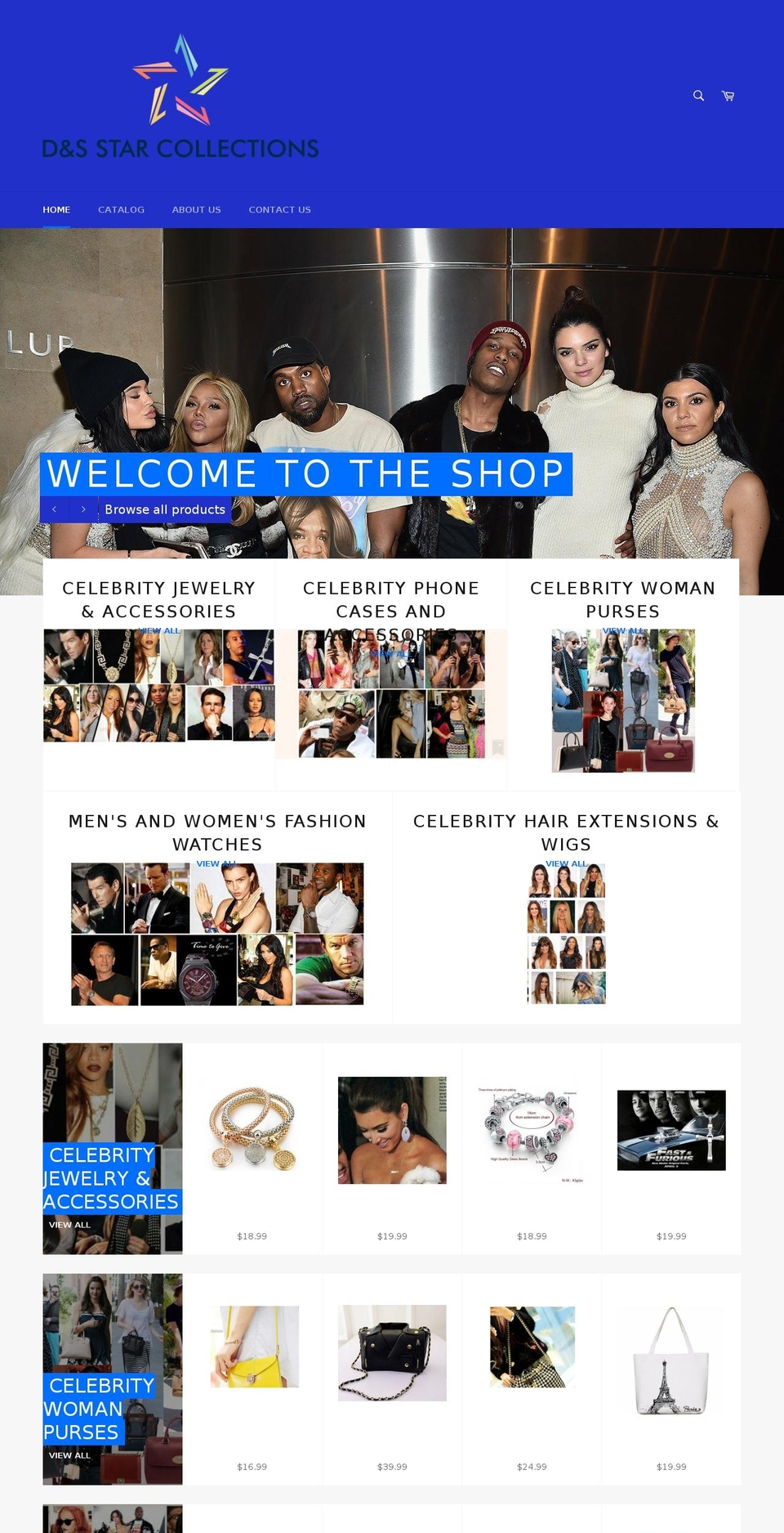 dandscollections.com shopify website screenshot