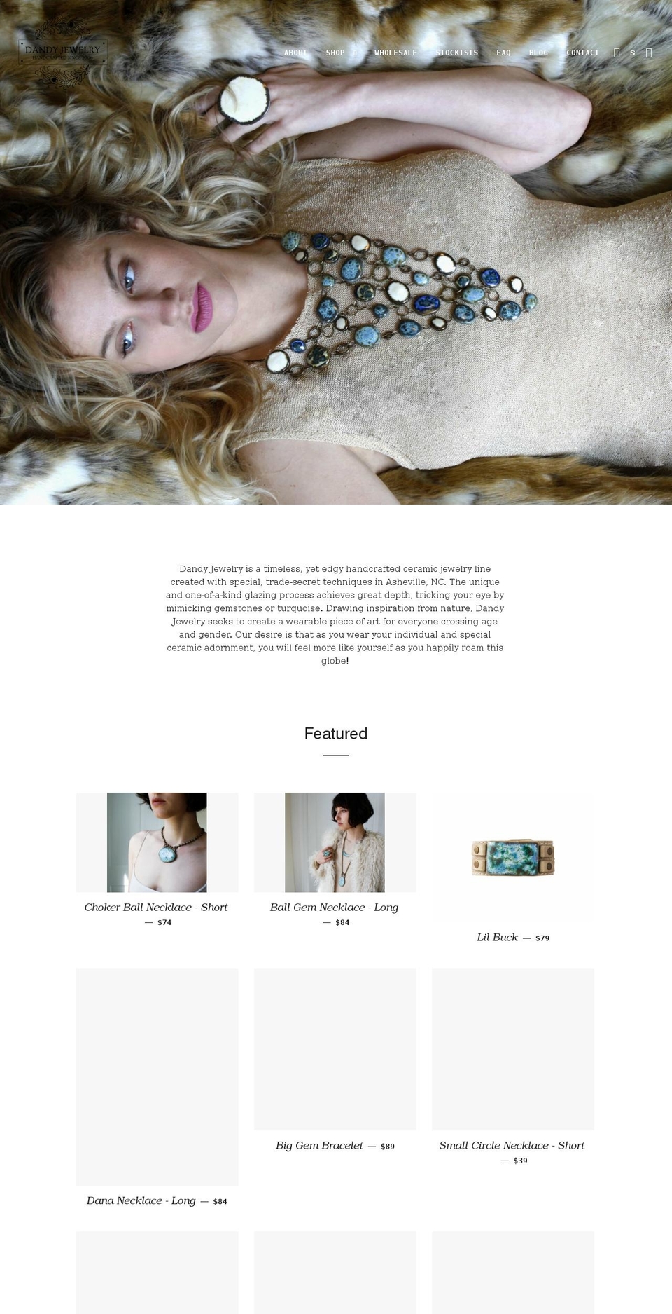dandyjewelry.com shopify website screenshot