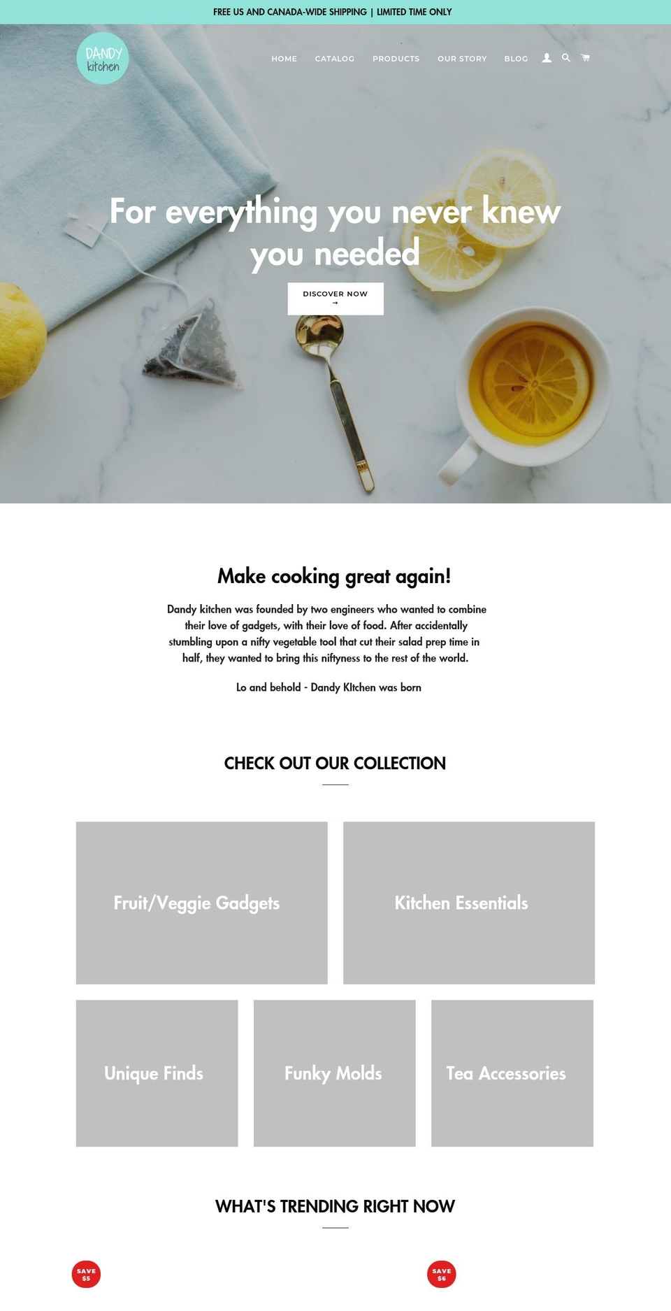 dandykitchen.com — Shopify storefront screenshot