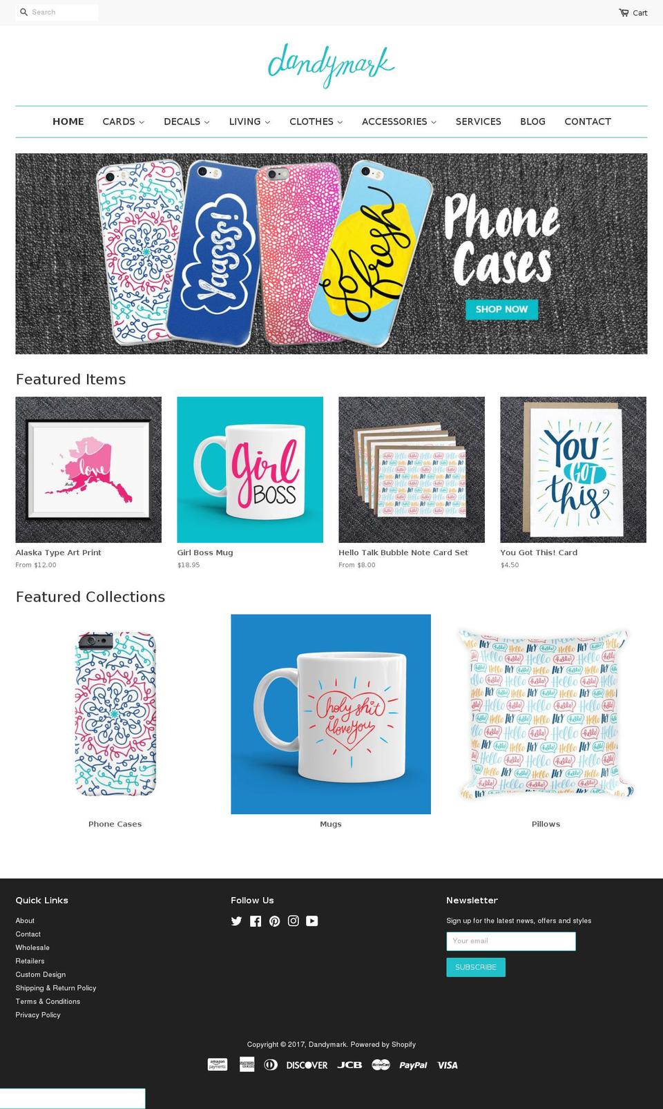 dandymark.com shopify website screenshot
