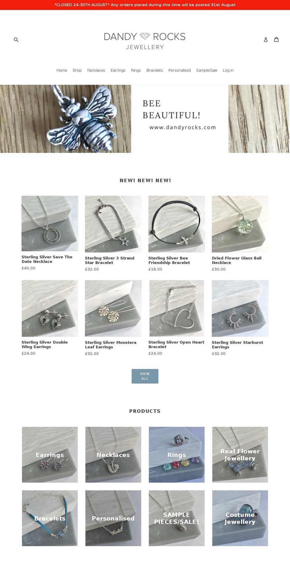 dandyrocks.com shopify website screenshot