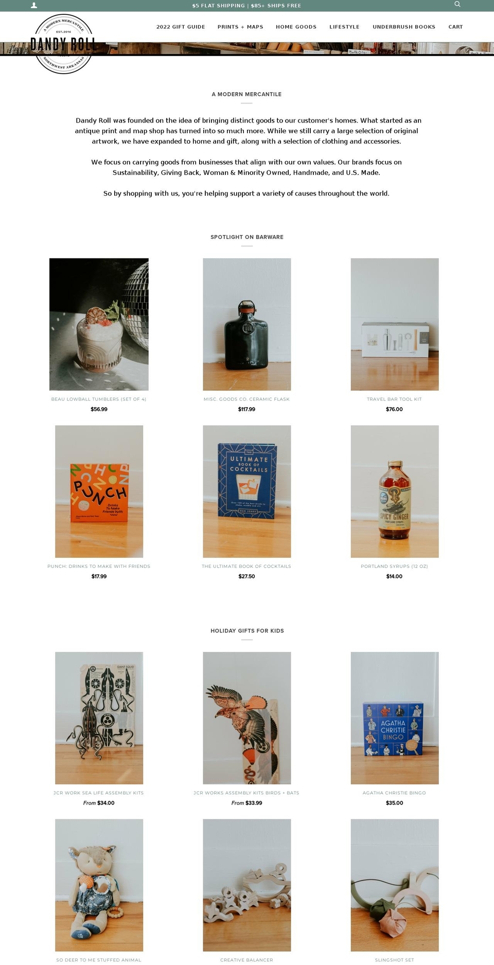 dandyrollhome.com shopify website screenshot