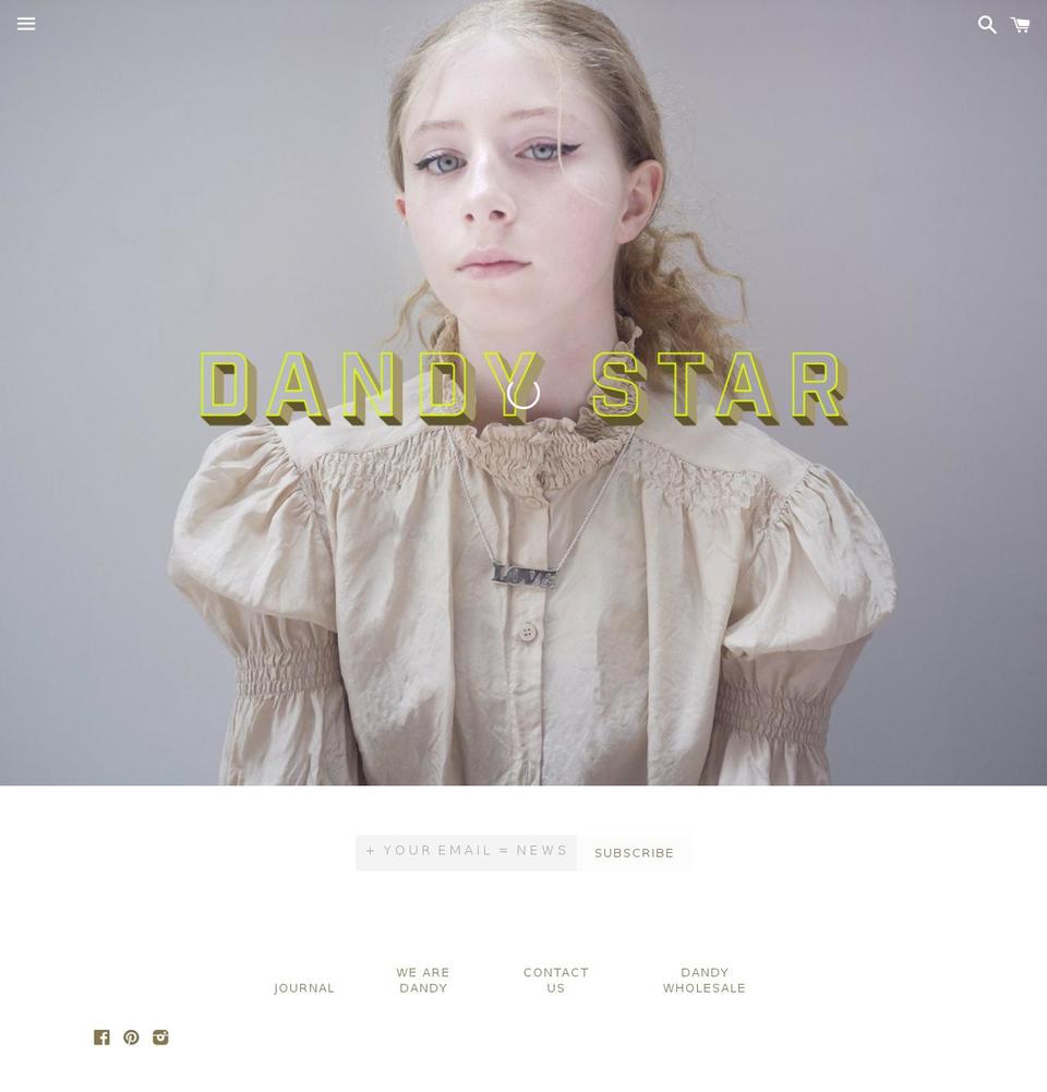 dandystar.com shopify website screenshot