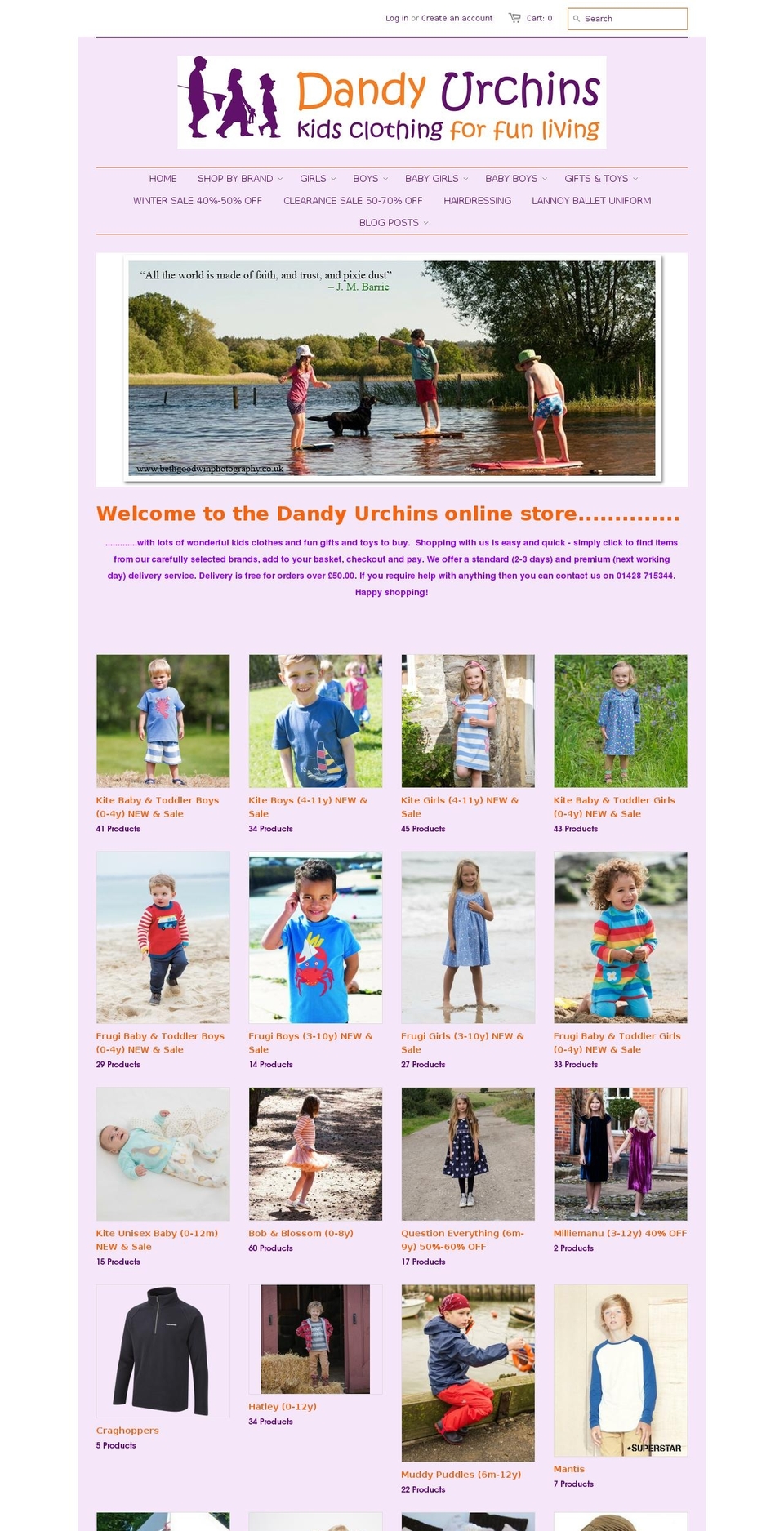 dandyurchins.com shopify website screenshot