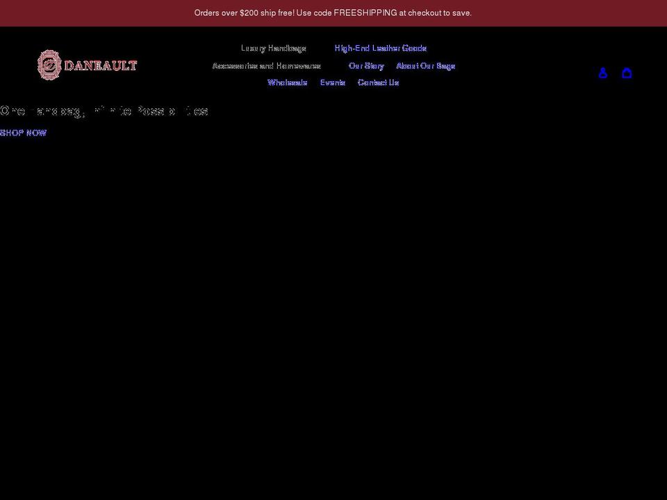 daneaultbags.com shopify website screenshot