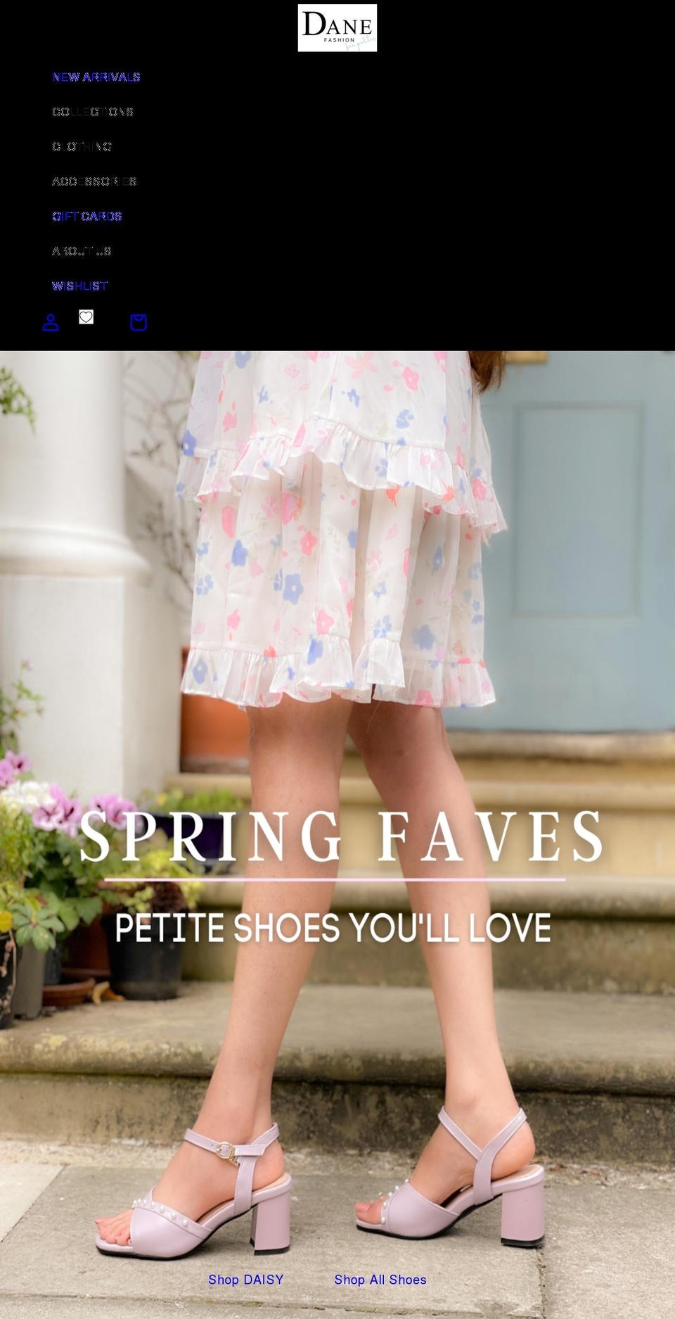 danefashion.com shopify website screenshot