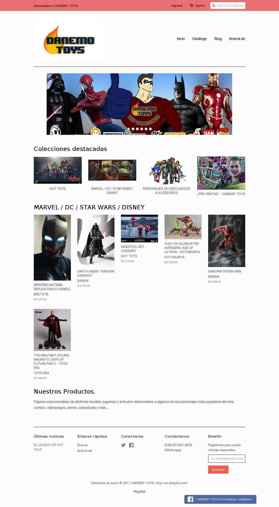 danemotoys.com shopify website screenshot