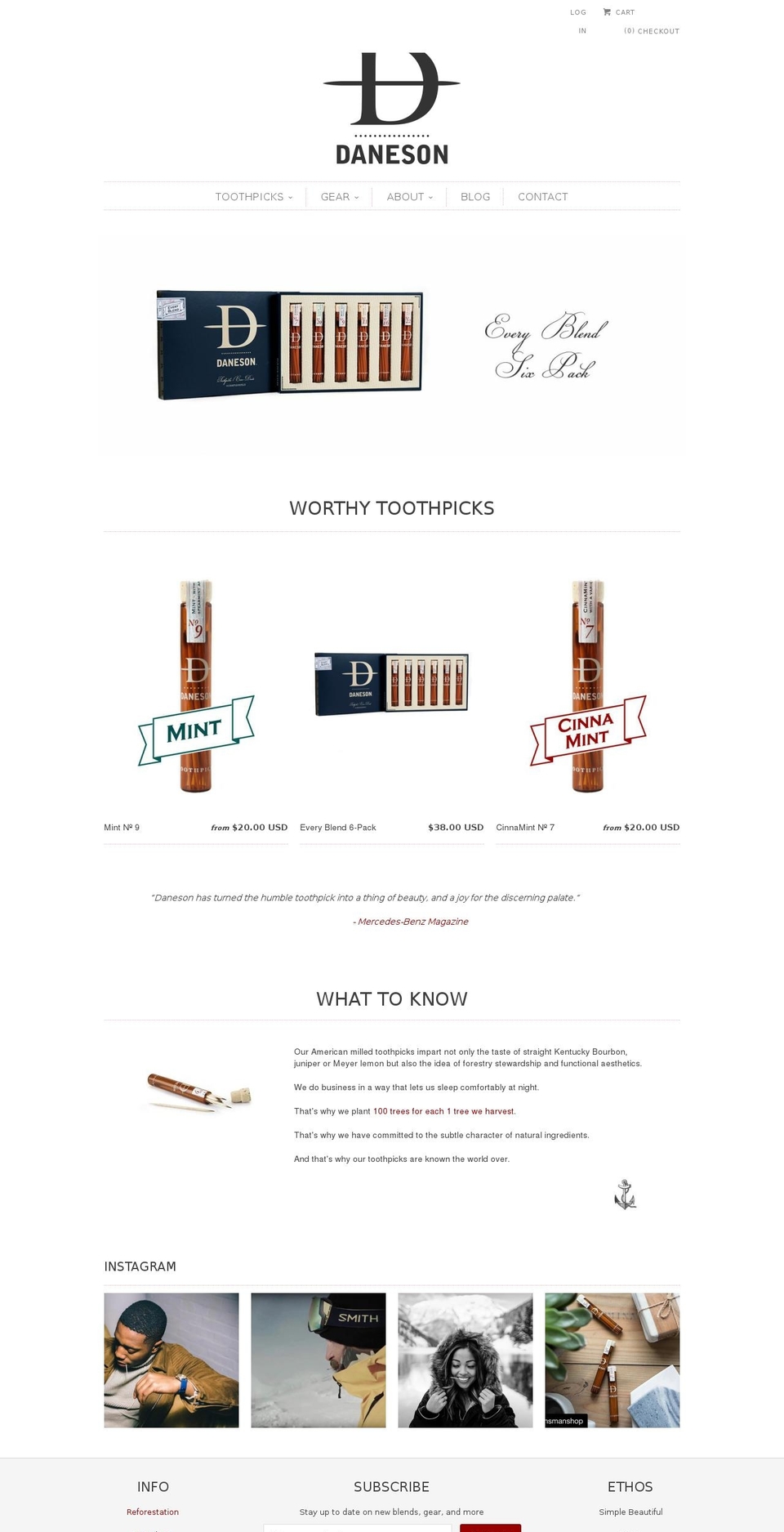 daneson.com shopify website screenshot