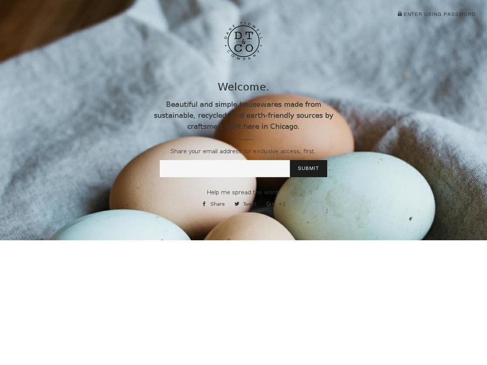 danetidwell.com shopify website screenshot