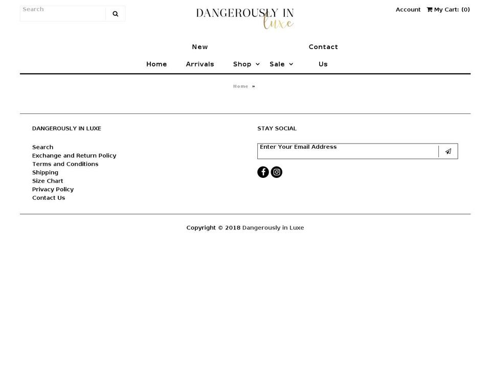 dangerouslyinluxe.com — Shopify storefront screenshot