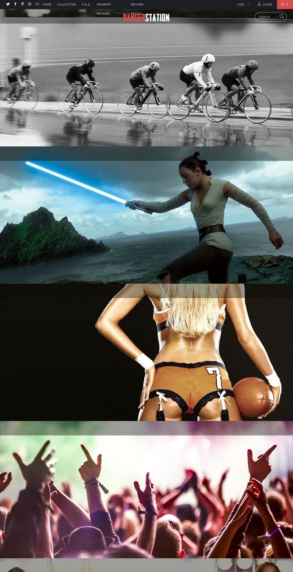 dangerstation.com shopify website screenshot