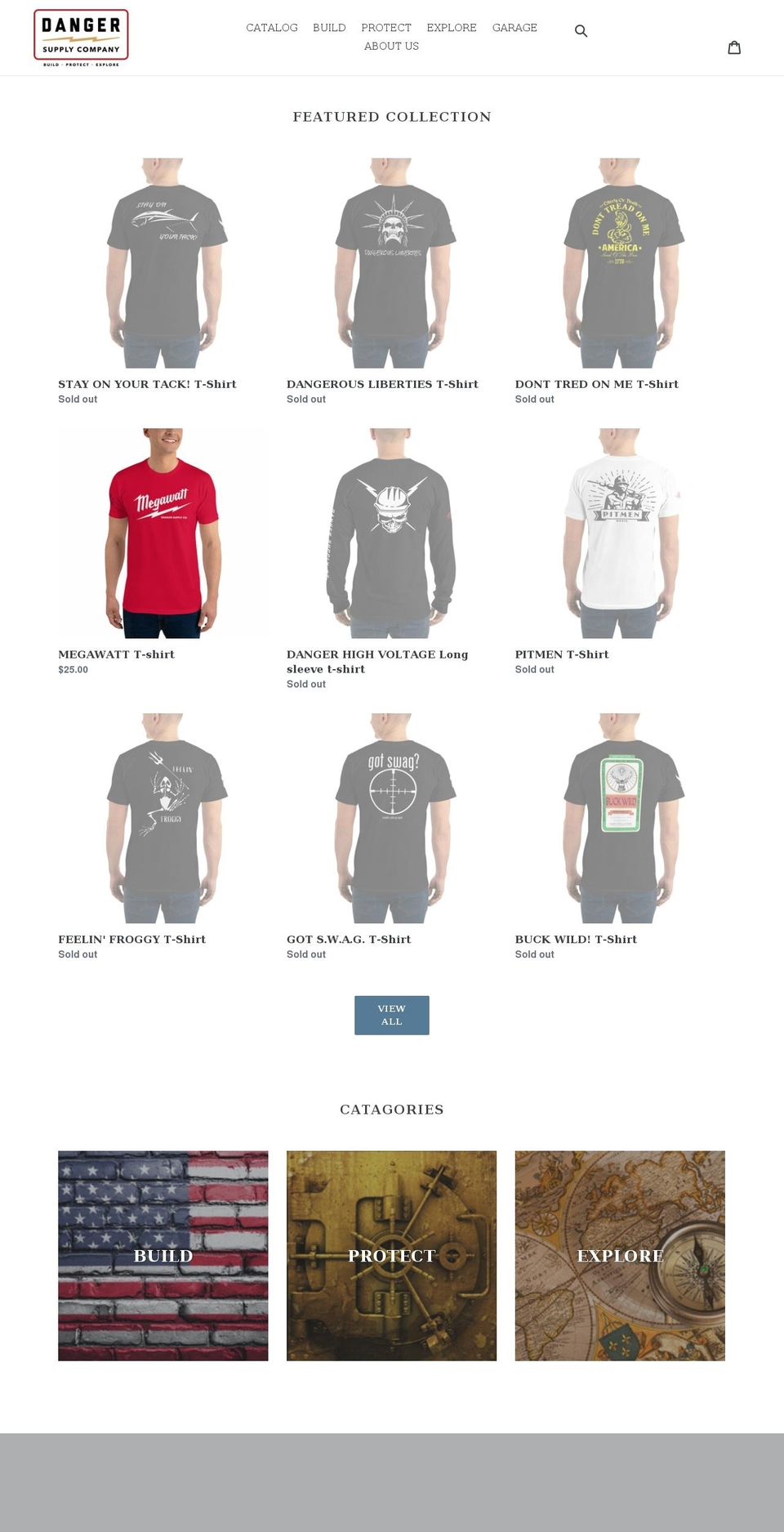 dangersupplyco.com shopify website screenshot