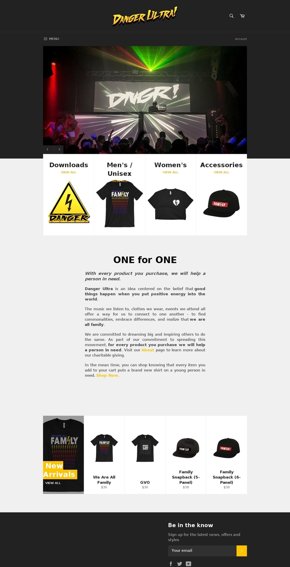 dangerultra.com shopify website screenshot