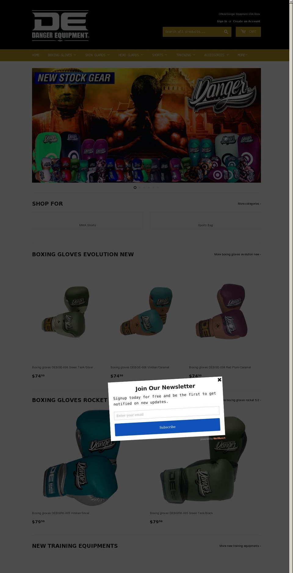 dangerusa.com shopify website screenshot