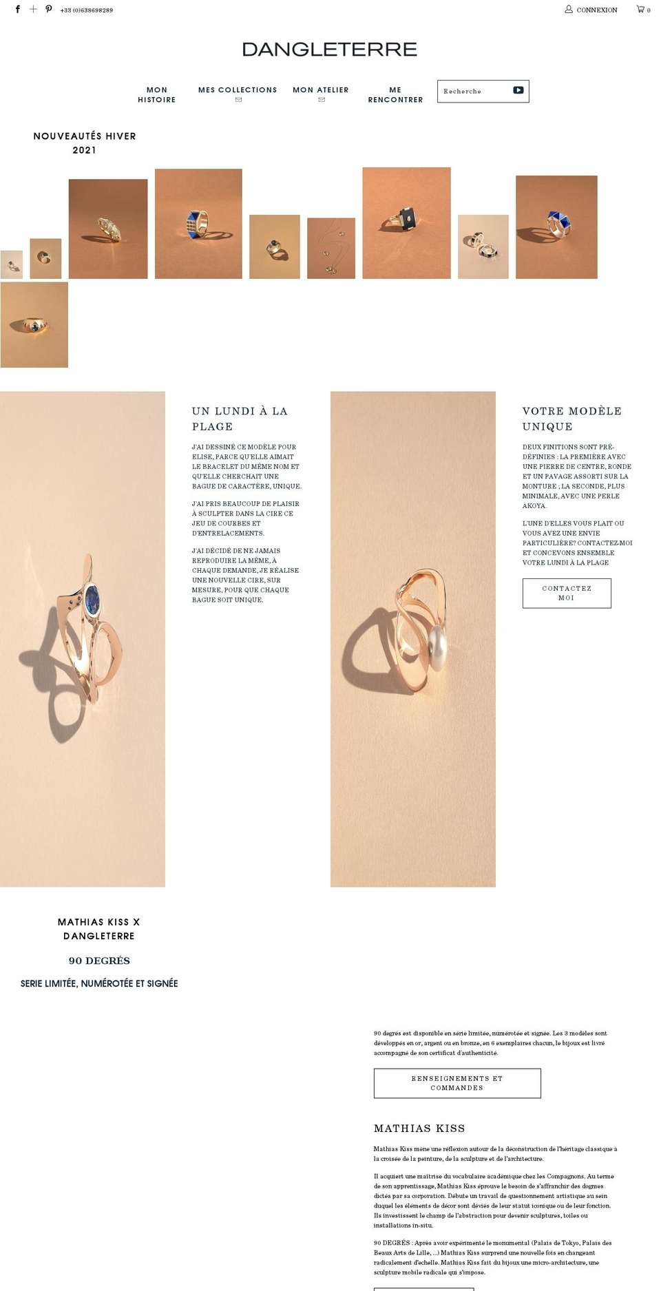 dangleterre-paris.com shopify website screenshot