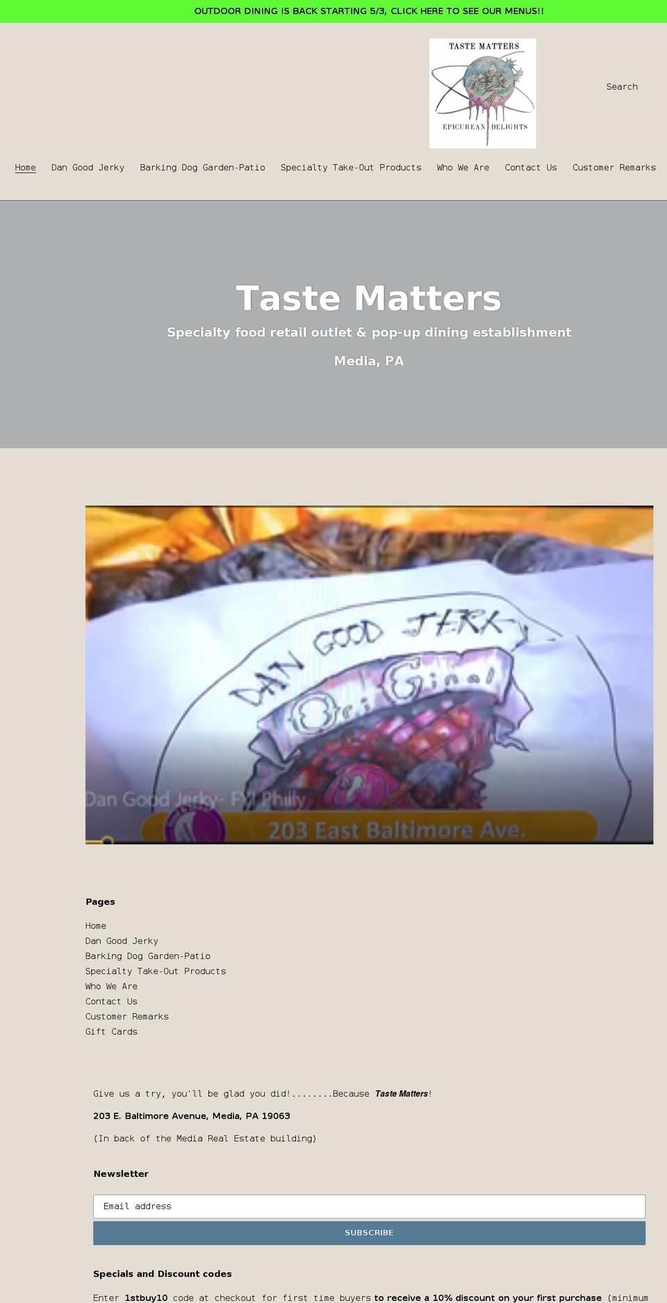 dangoodjerky.com shopify website screenshot