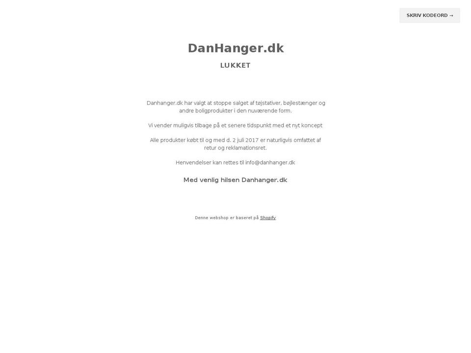 danhanger.dk shopify website screenshot