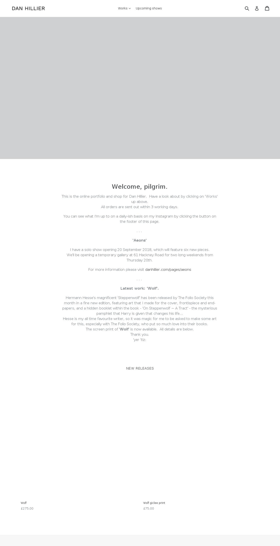 danhillier.com — Shopify storefront screenshot