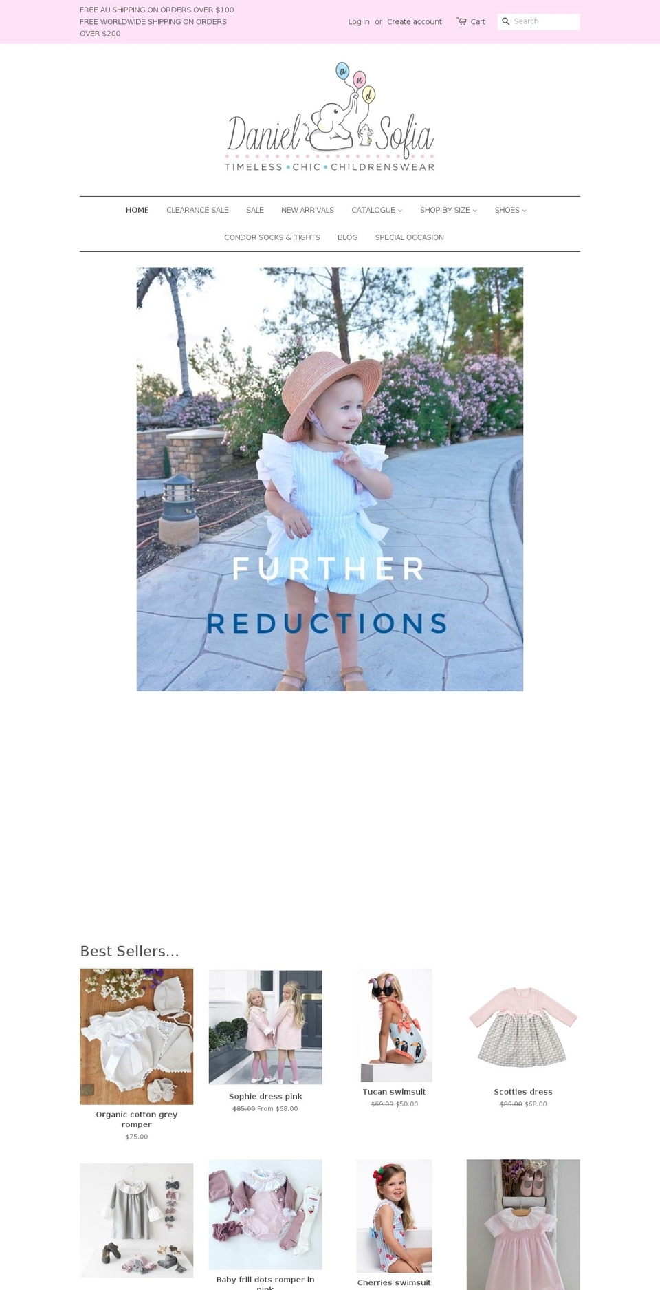 danielandsofia.com — Shopify storefront screenshot