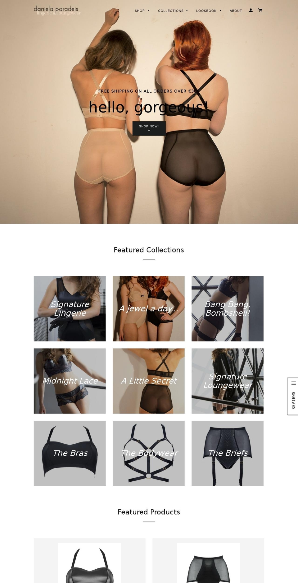 danielaparadeis.com shopify website screenshot