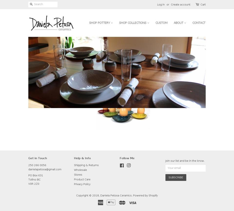 danielapetosa.com shopify website screenshot