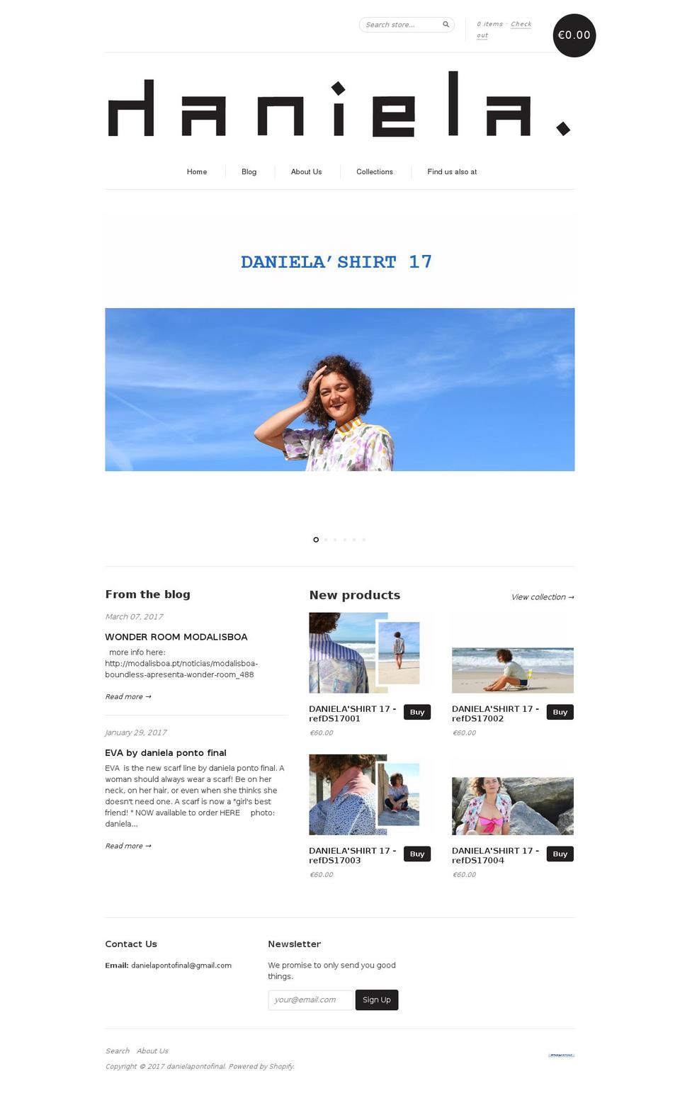 danielapontofinal.com shopify website screenshot