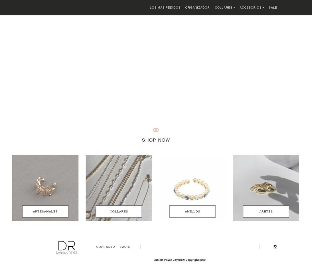 danielareyesjoyeria.com shopify website screenshot