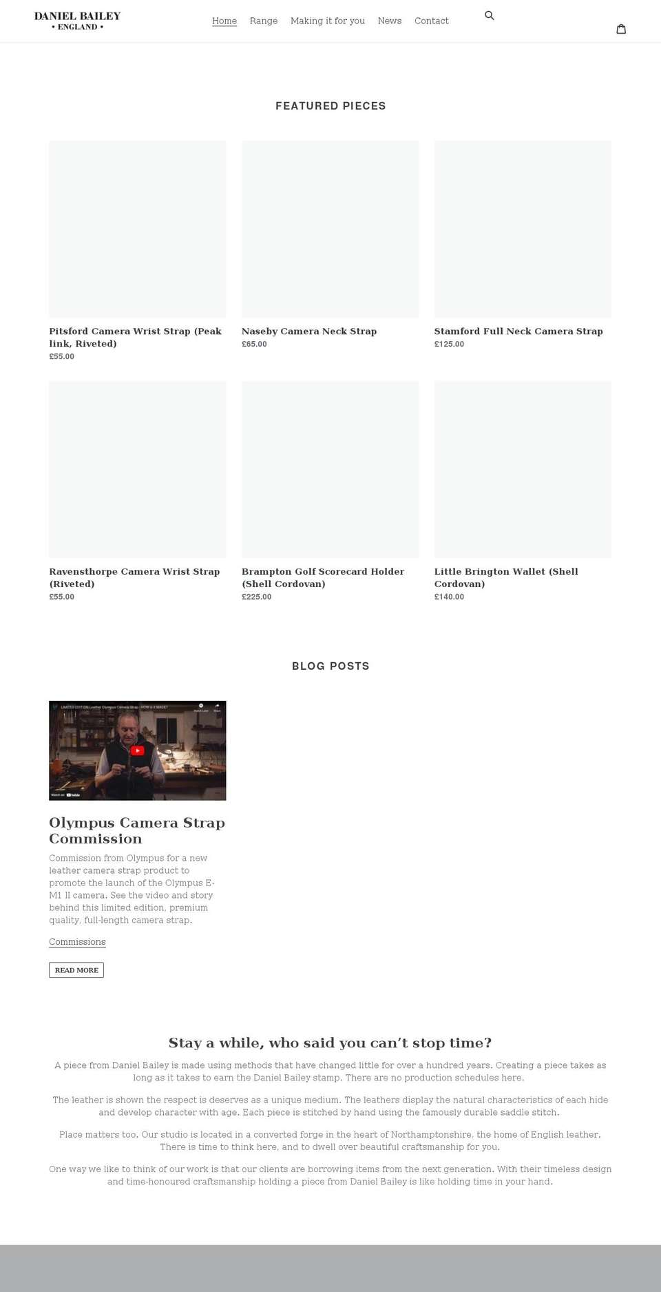 danielbailey.uk shopify website screenshot