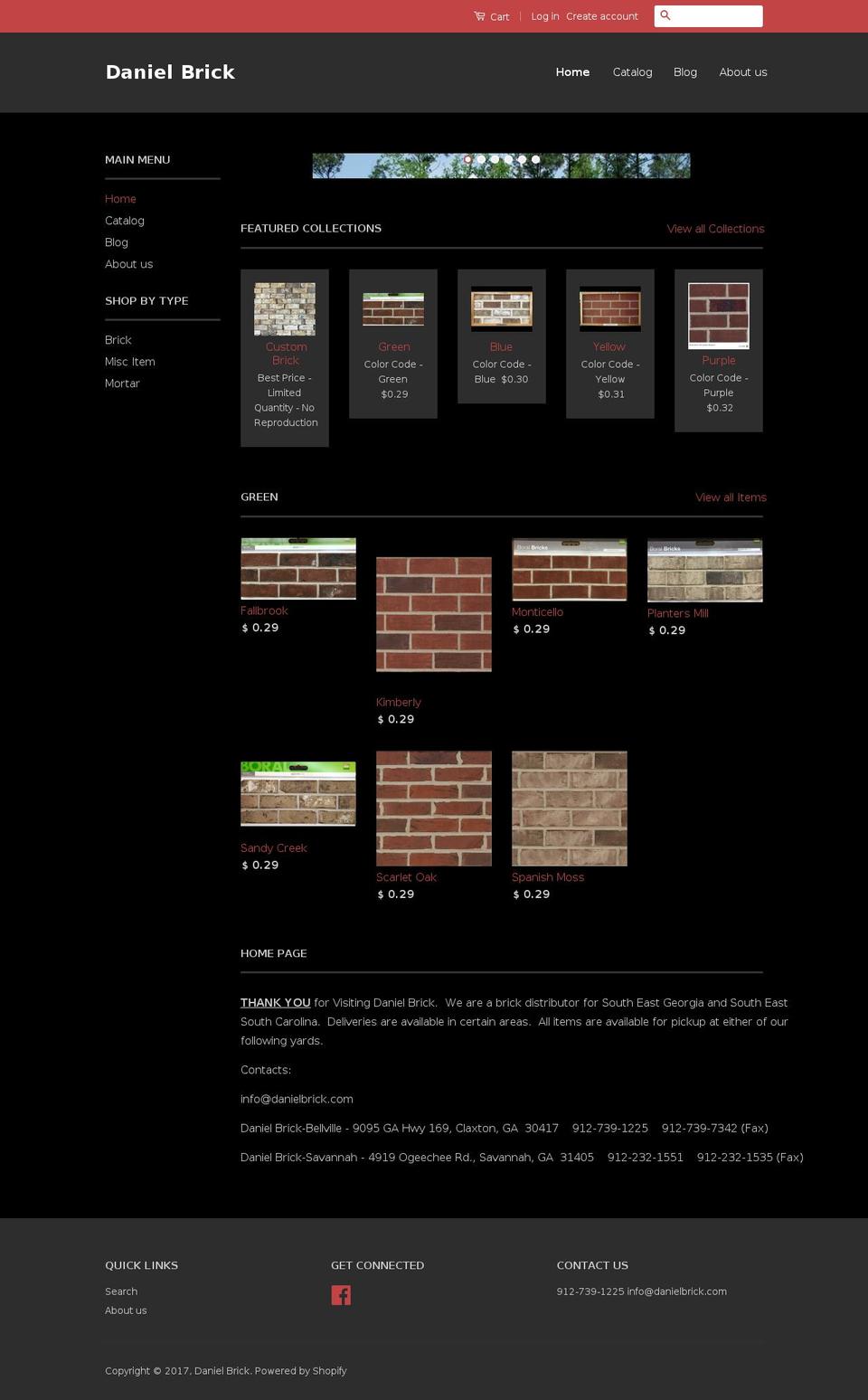danielbrick.com shopify website screenshot