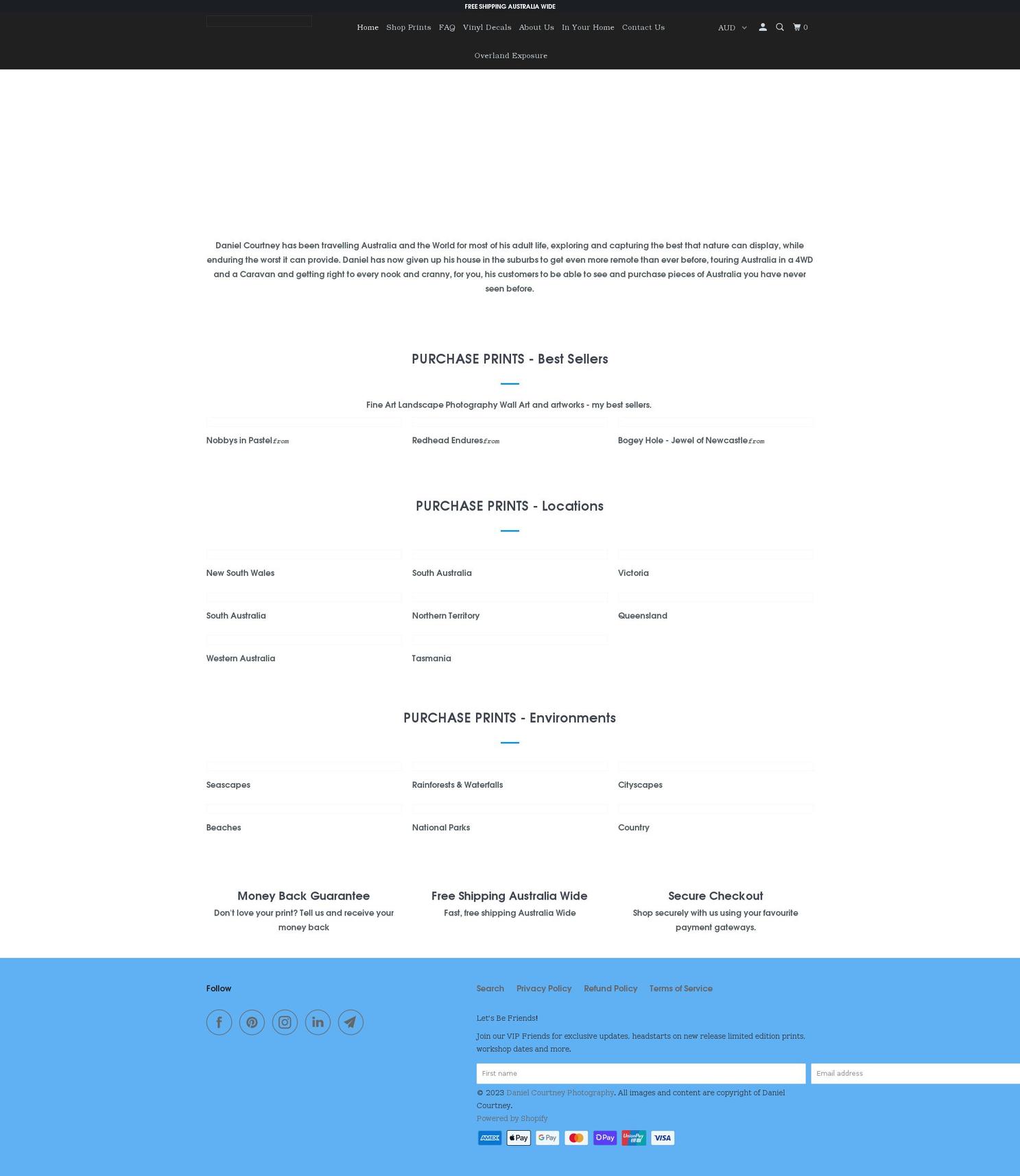 danielcourtney.com.au shopify website screenshot